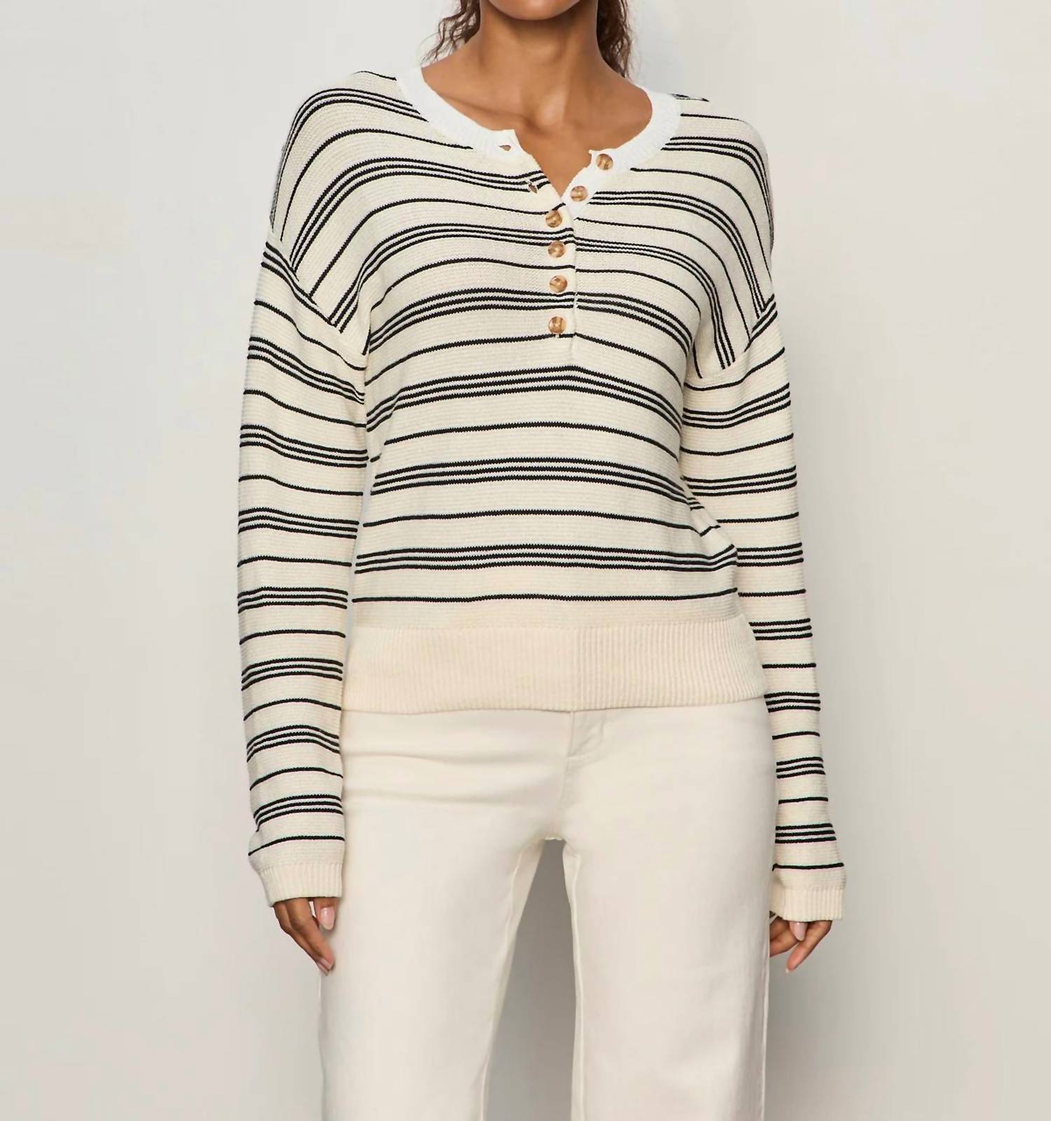 Sanctuary - Henley Long Sleeve Sweater