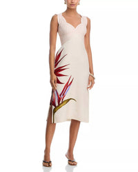 FARM RIO Women's Strelitzia Linen Midi Dress in beige - women's dress