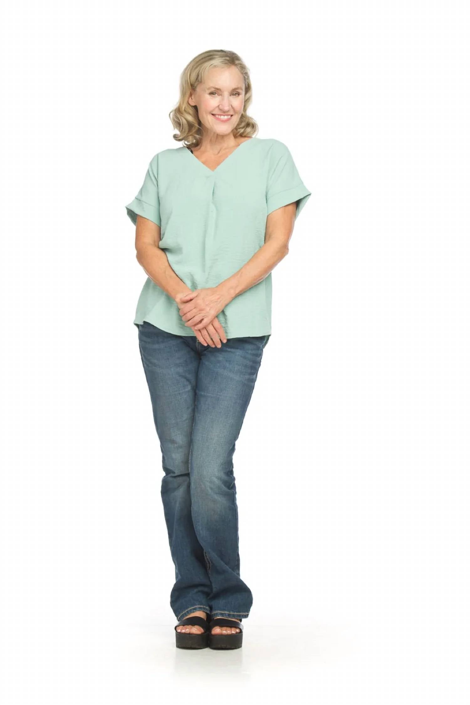Papillon - Textured Extended Sleeve Top