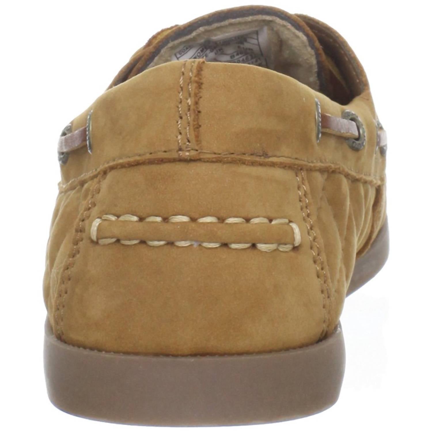 Sebago Women's Coast Two Eye Quilted Boat Shoes in wheat - women's flats - view 4