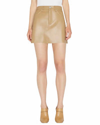 Frame - HIGH N TIGHT LEATHER SKIRT