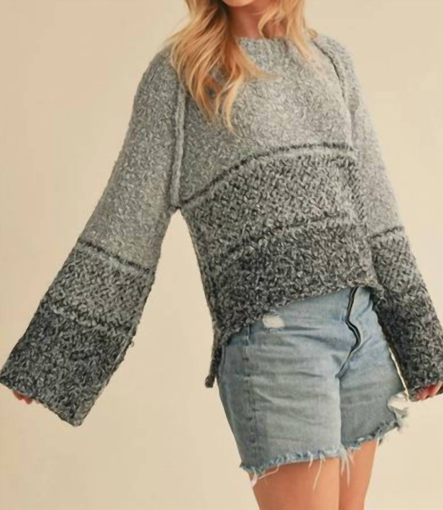 AEMI + CO Fraya Wide Sleeves Sweater - women's sweater - view 4