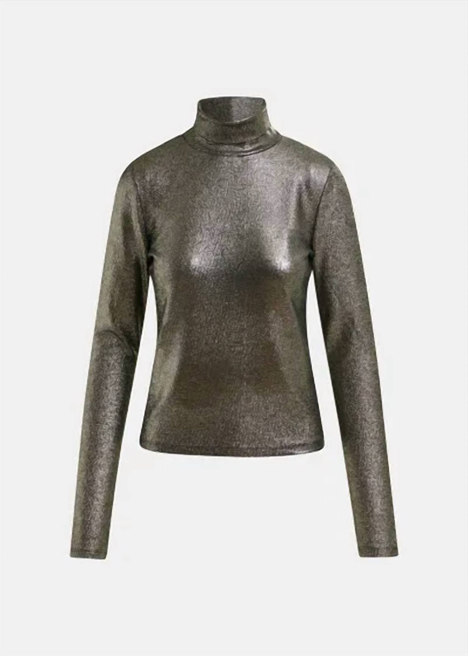 Essentiel Antwerp - Ilevate Metallic Turtleneck Top