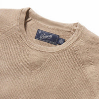 Grayers Men's Ernest Cotton Cashmere Crew Sweater in oatmeal - women's sweater - alternate view