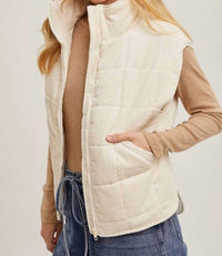 Bluivy - Corduroy Quilted Puffer Vest