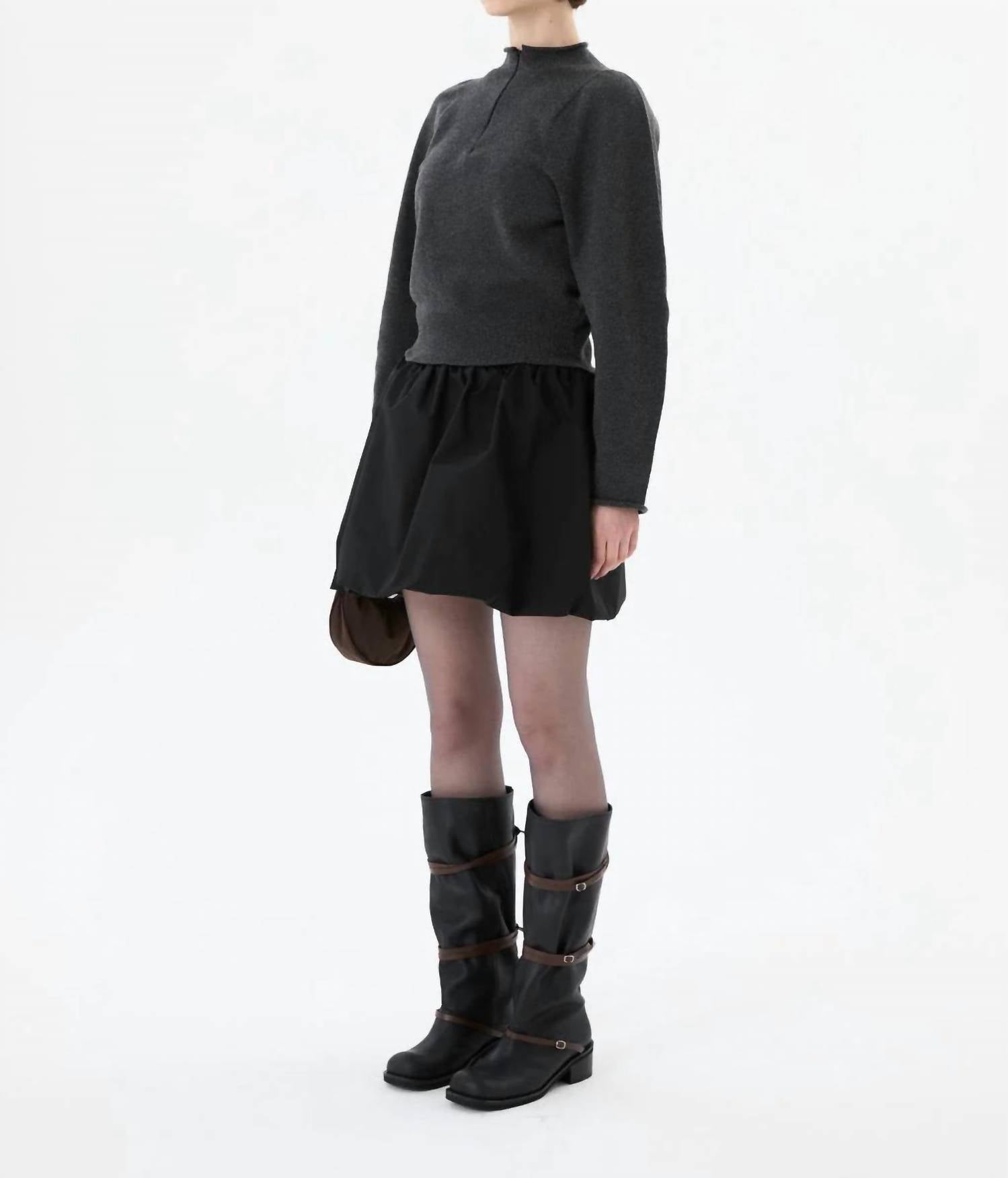 Shop Amomento - Taffeta Shirring Mini Skirt & Top