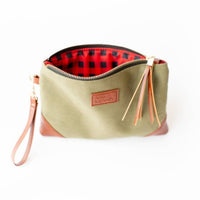Funky Monkey - Women's Check Lined Wristlet