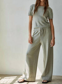 By Together - Jillian Short Sleeve Crop Knit Sweater