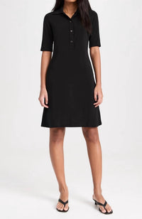 Vince - Elbow-sleeve Polo Dress