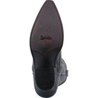 Laredo Men's Garrett Snip Toe Smooth Rubber Sole Cowboy Boot in charcoal - men's boots - alternate view