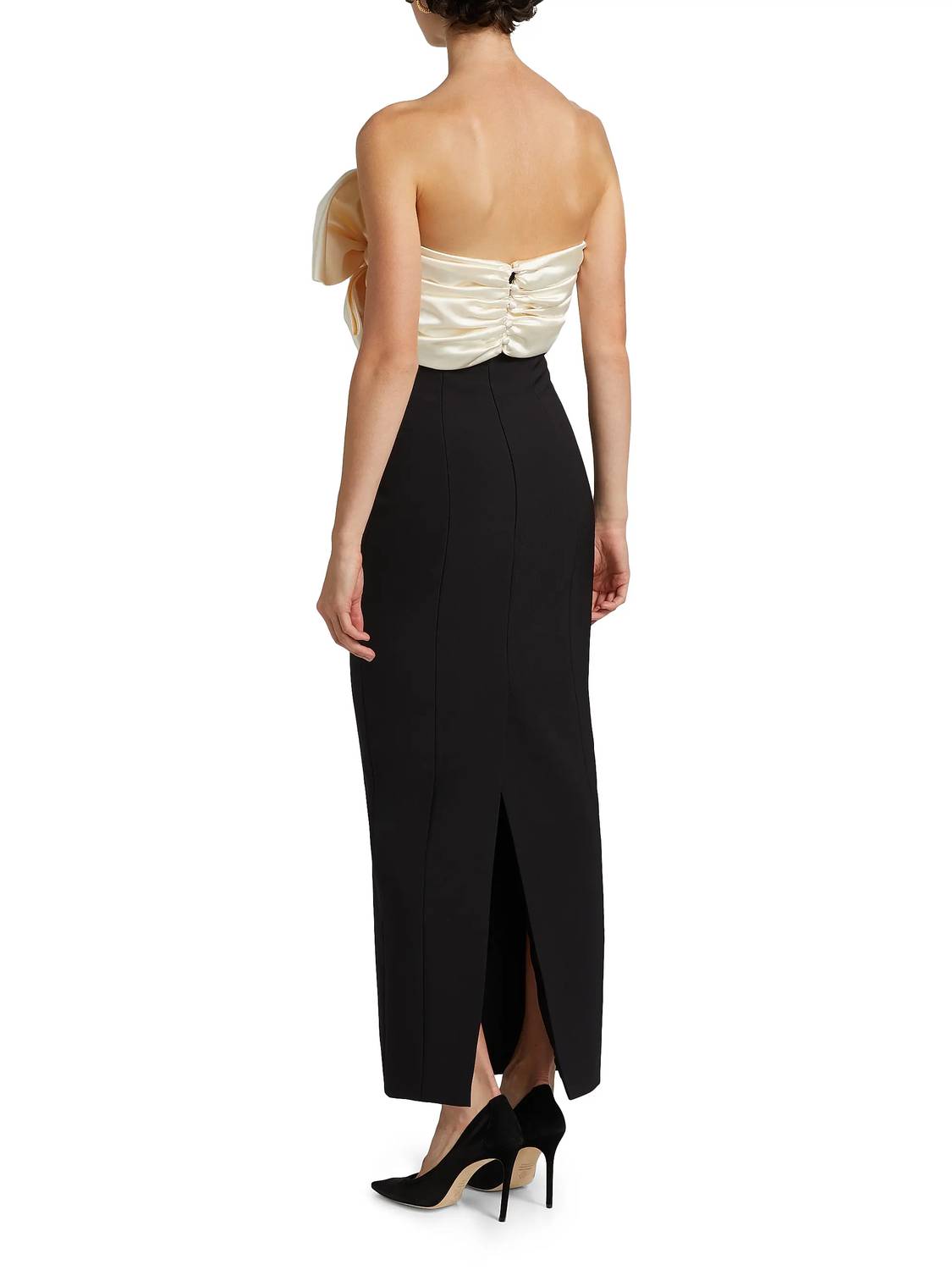 RONNY KOBO Kane Dress in black ivory - women's dress - alternate view