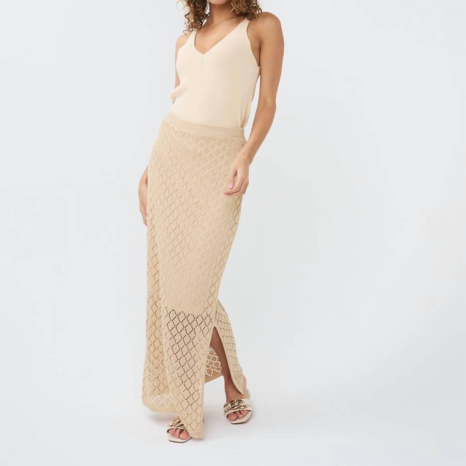 Esqualo - Small Diamond knit skirt