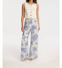 Allison Meli Wide Leg Pants in blue floral - women's pants