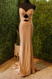 Sherri Hill Women's Prom Dress in light champagne - women's dress