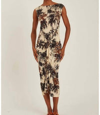 Lenny Niemeyer - boat neck dress with pareo tie waist