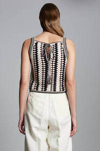 Eleven Six - Crochet Vertical Stripe Tank Top