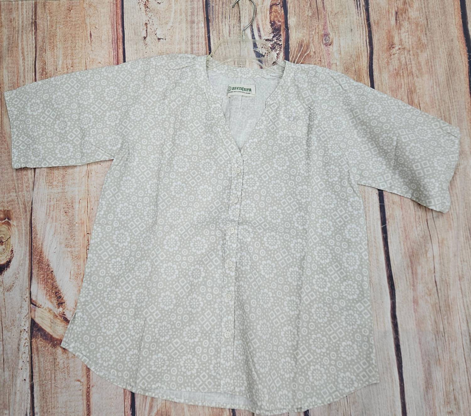 Aventura Women's Cassia Top in taupe - women's blouse