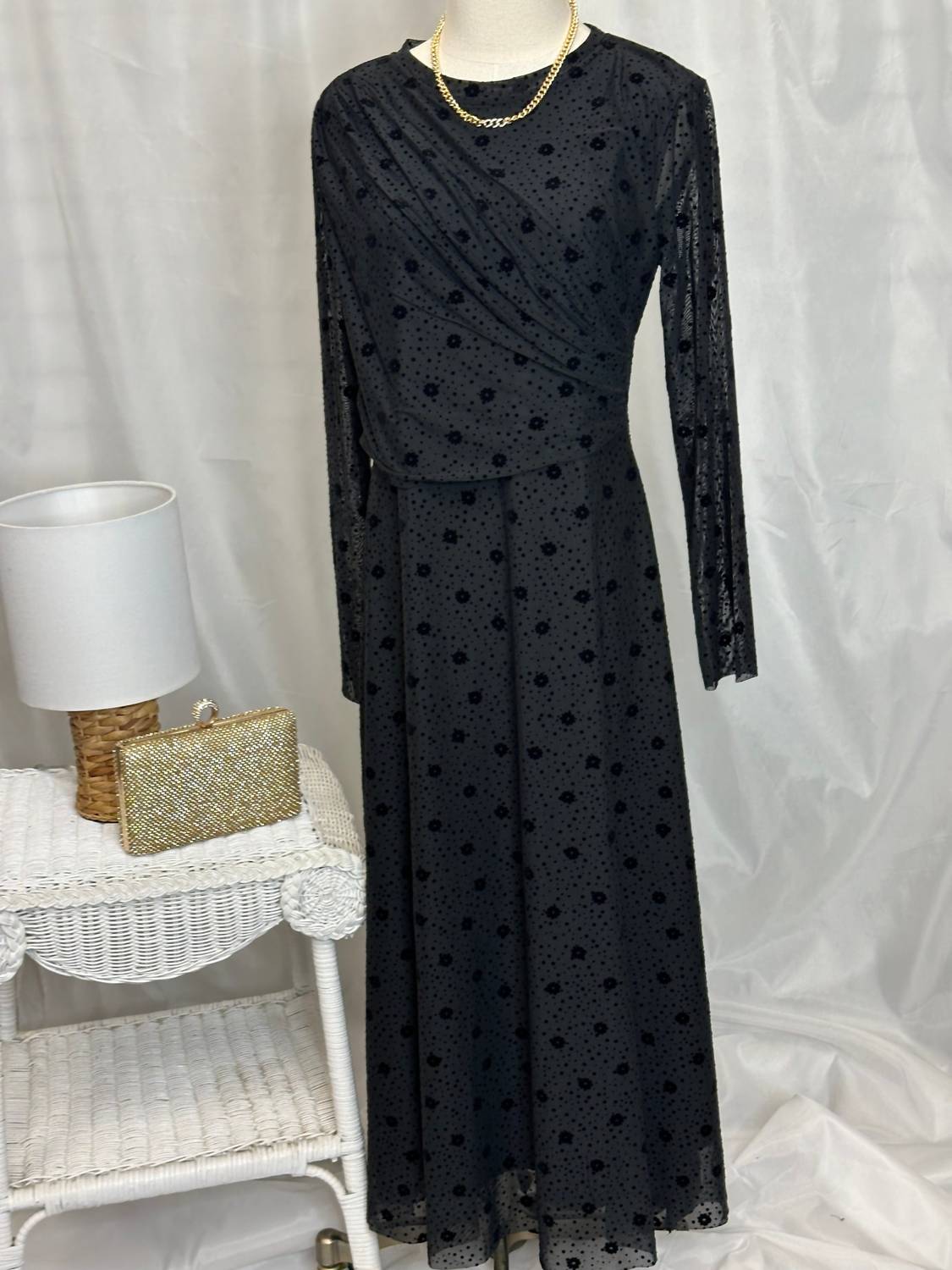Isle Apparel Women's Drapery Maxi Dress in flor - women's dress