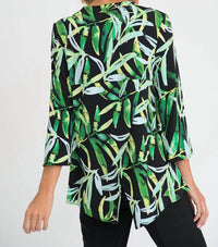 Joseph Ribkoff - Zip Front With Split Sleeve Print Tunic