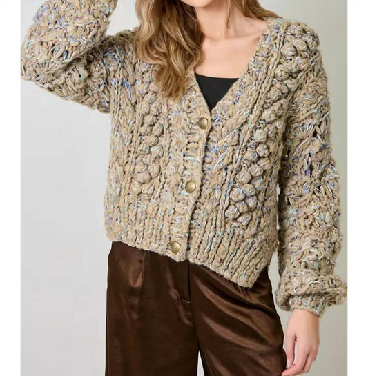 Mystree - Cora Flecked Chunky Sweater Cardigan