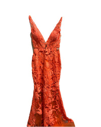 Jovani - Floral Applique Prom Dress