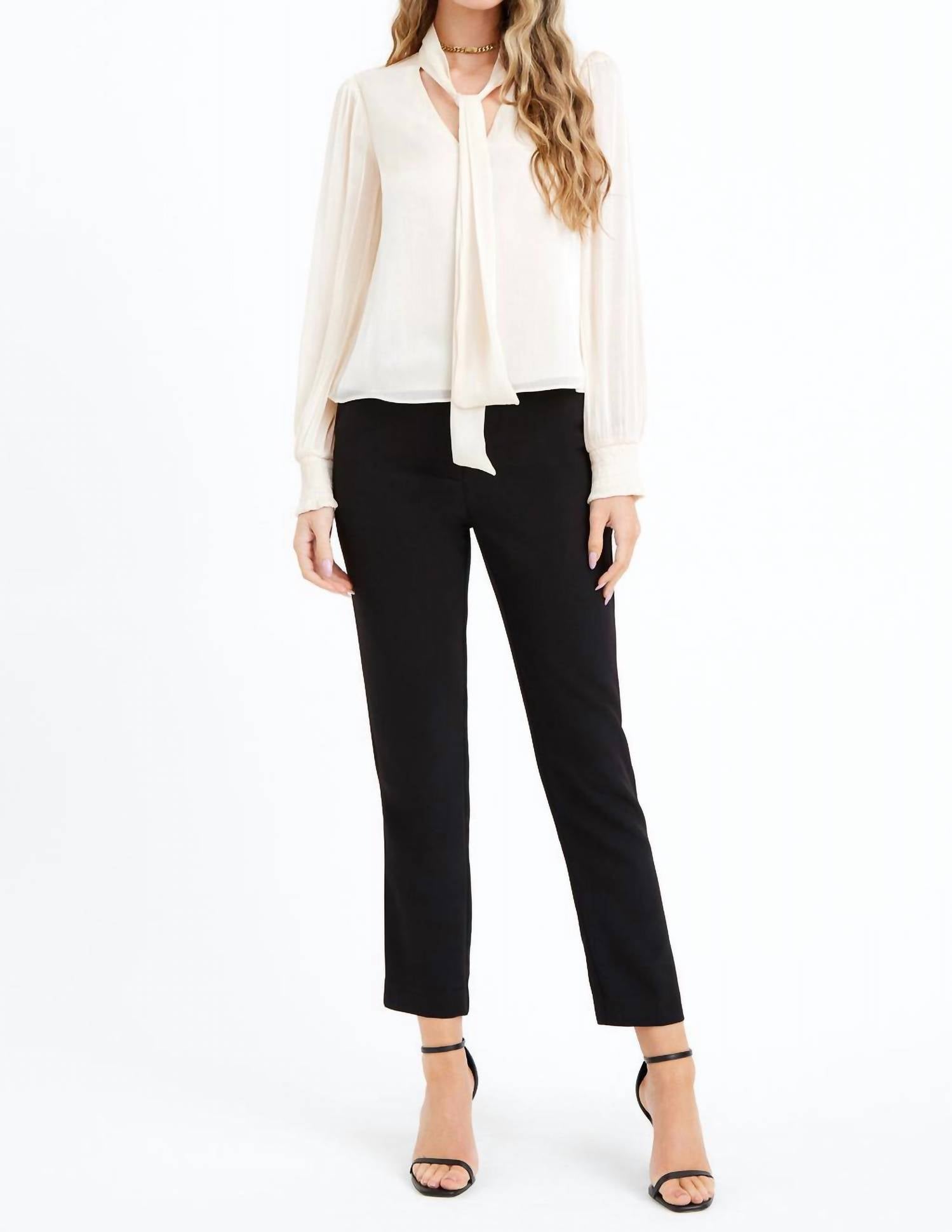 Adelyn Rae - JISENIA TIE NECK BLOUSE