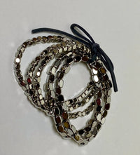 Lost And Found Trading Co. - Women's Hematite Stretch Bracelets Set