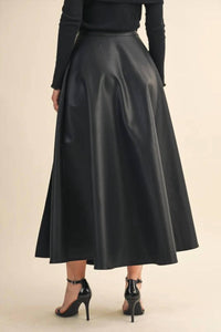 Klesis - Leather Midi Skirt