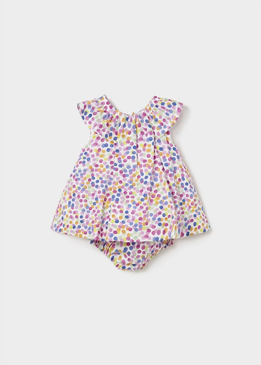 Mayoral - Girls Printed Satin Dress