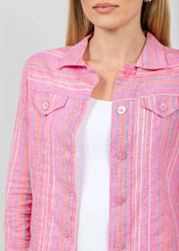 Pure Amici - Long Sleeves Linen Jacket