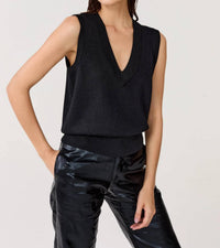 Lanhtropy - Preppy Lurex Knitted Vest
