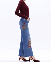 Bayeas - Harvest Bloom Wide Leg Jeans