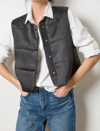 Lilla P - Women's Satin Quilted Vest