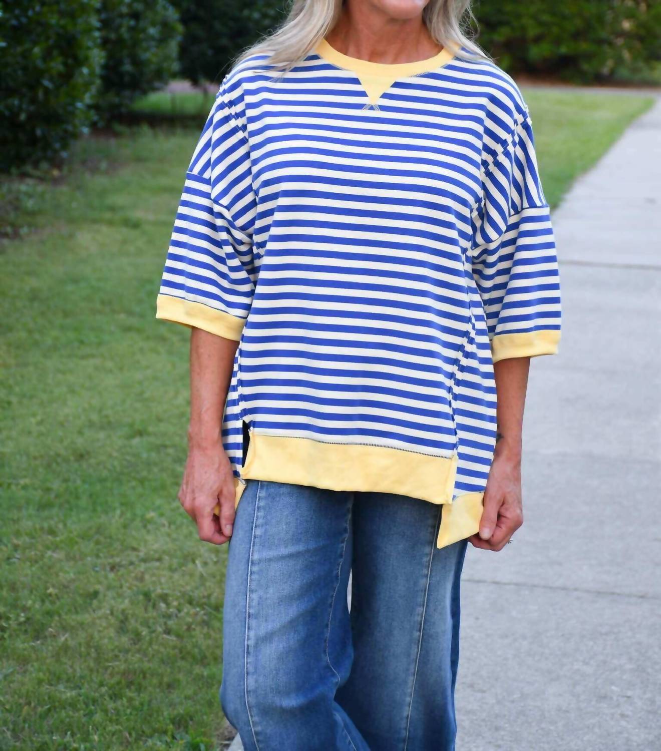 Very J - Susan Stripe Knit Top