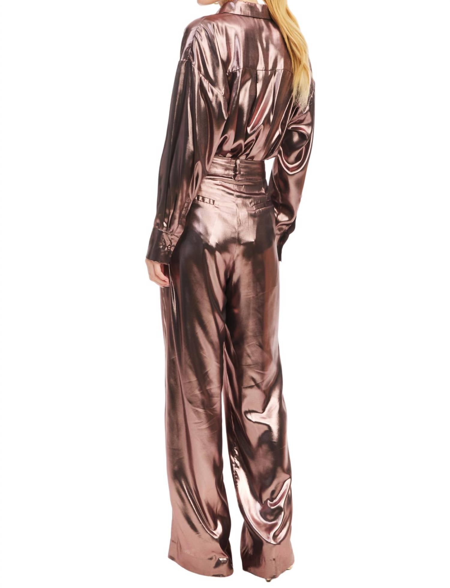 ALLISON NEW YORK Lola Shirt in rose gold - women's shirt - view 4