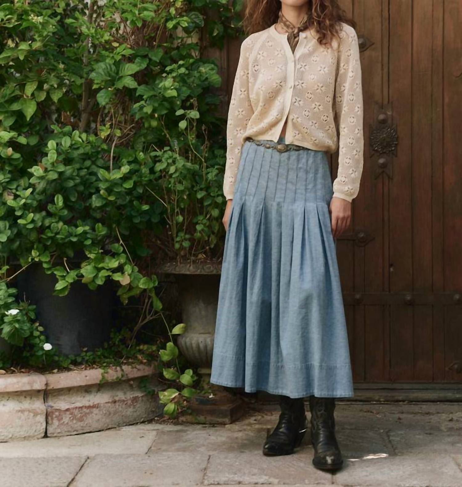 The Great. - Rhythm Midi Skirt