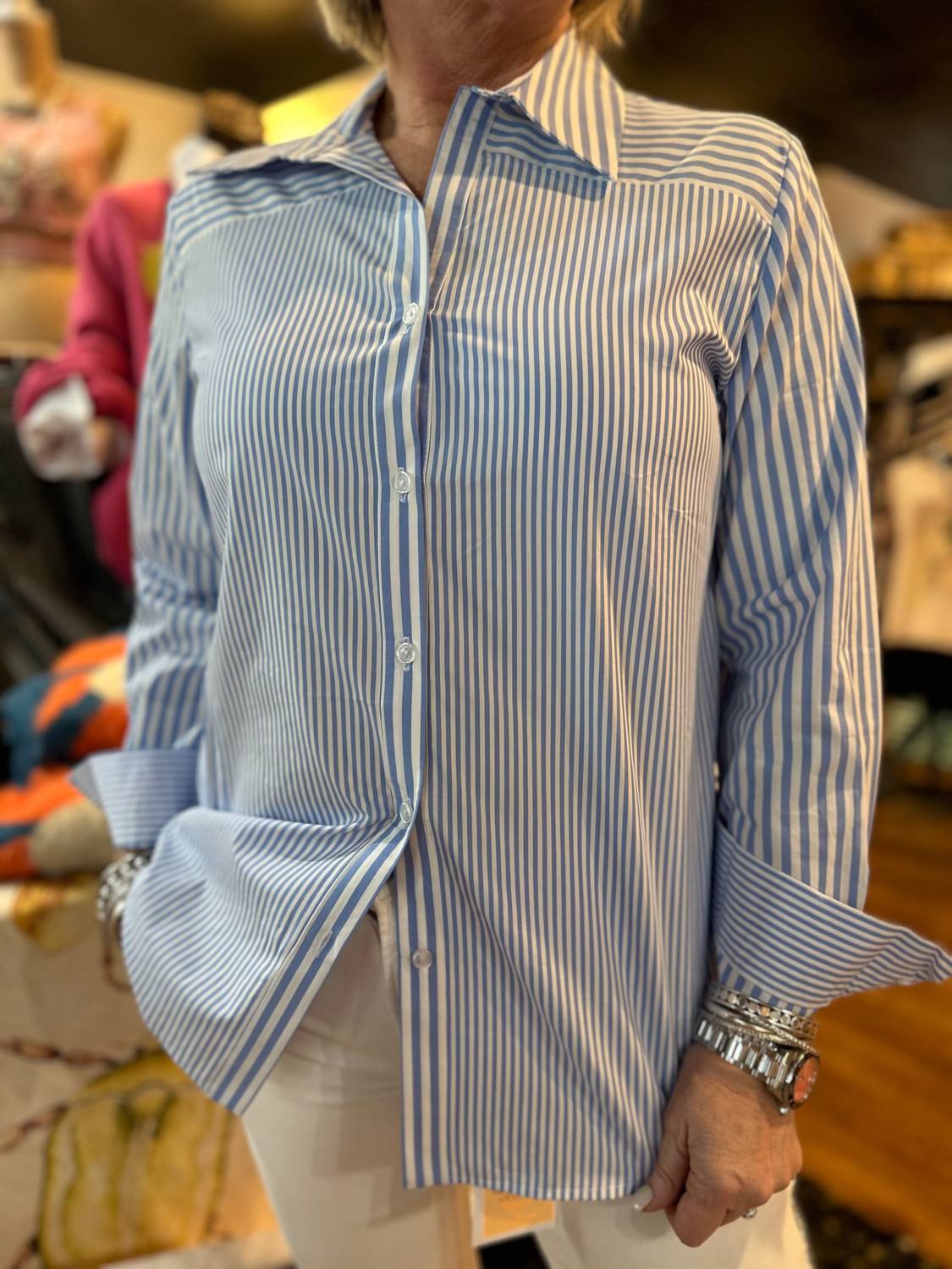 Ravel - Scope Stripe Button-Up Top