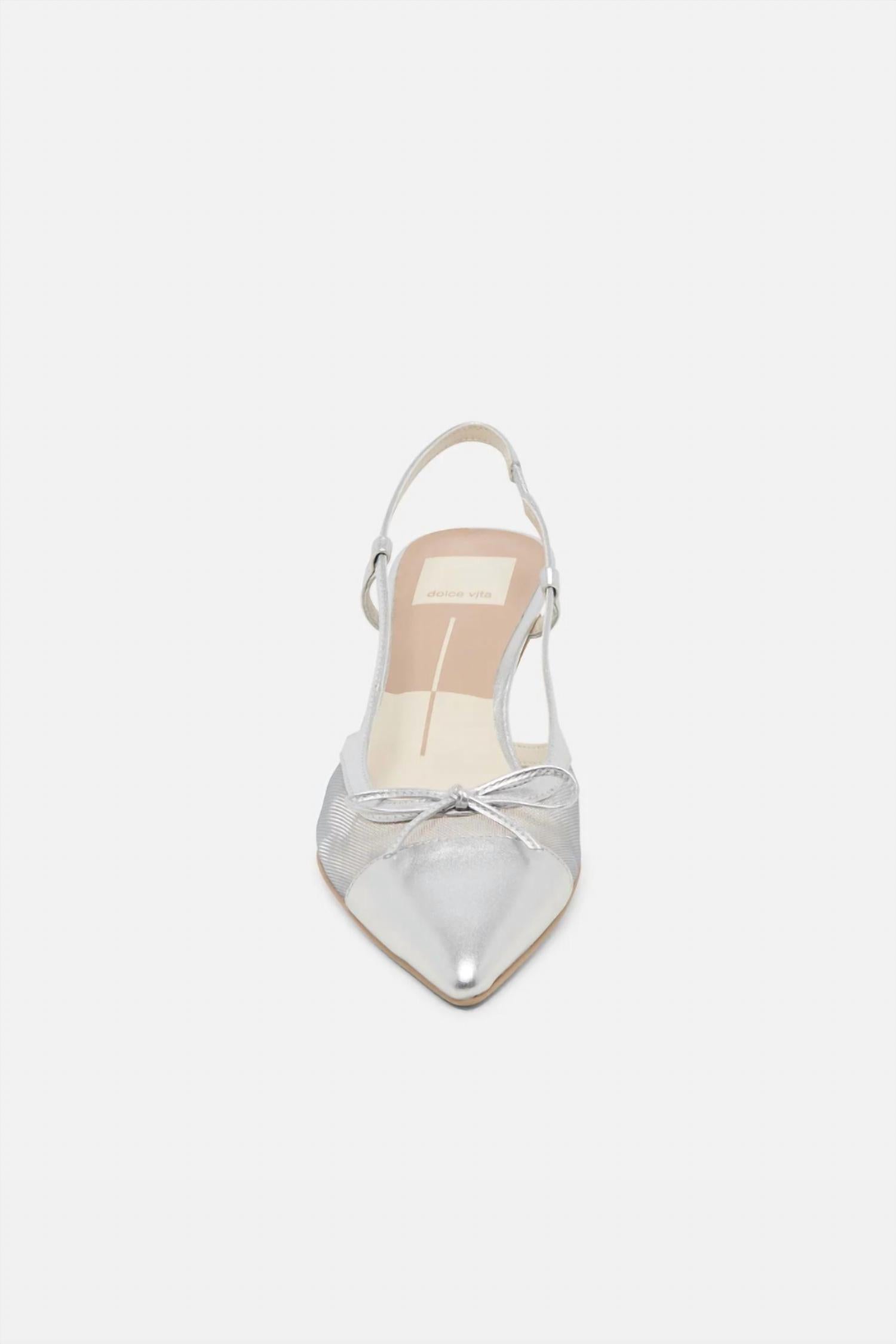 Dolce Vita Women's Kandi Heels in silver mesh - women's heels - view 4