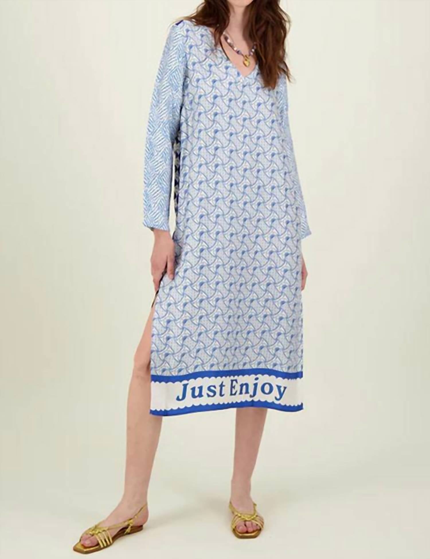 Me369 - Women's Violet V Neck Dress