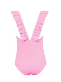 Pepita & Me Girl's Mile One Piece Swimsuit in waves rosado - kids' item - detail view