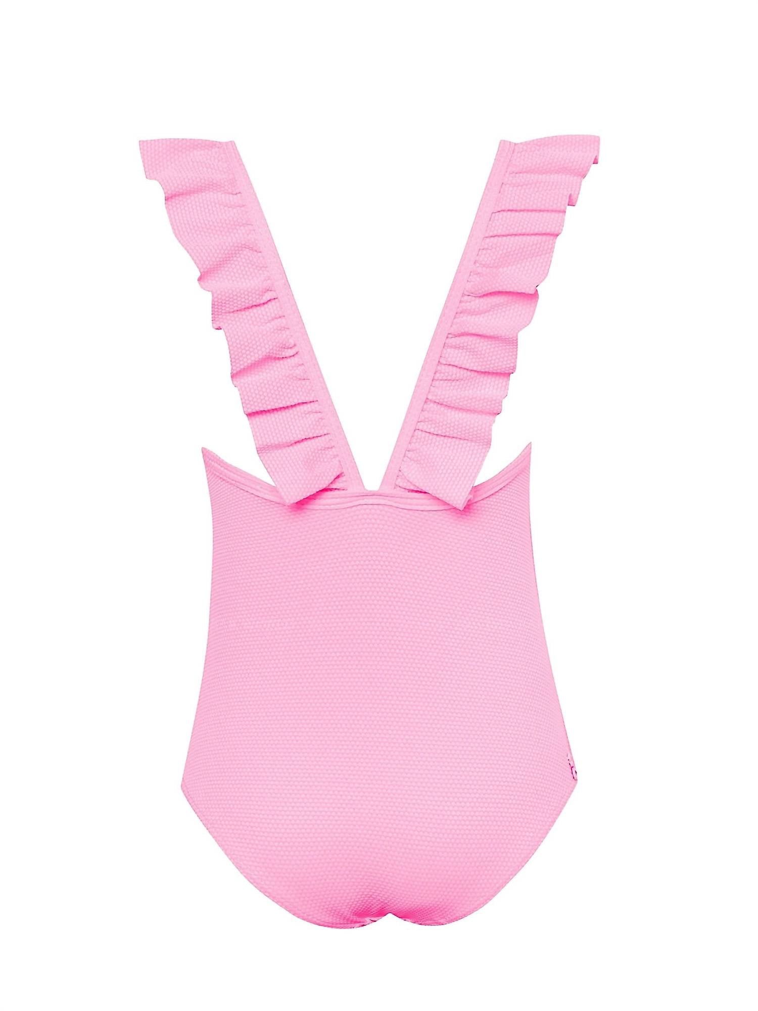 Pepita & Me Girl's Mile One Piece Swimsuit in waves rosado - kids' item - detail view