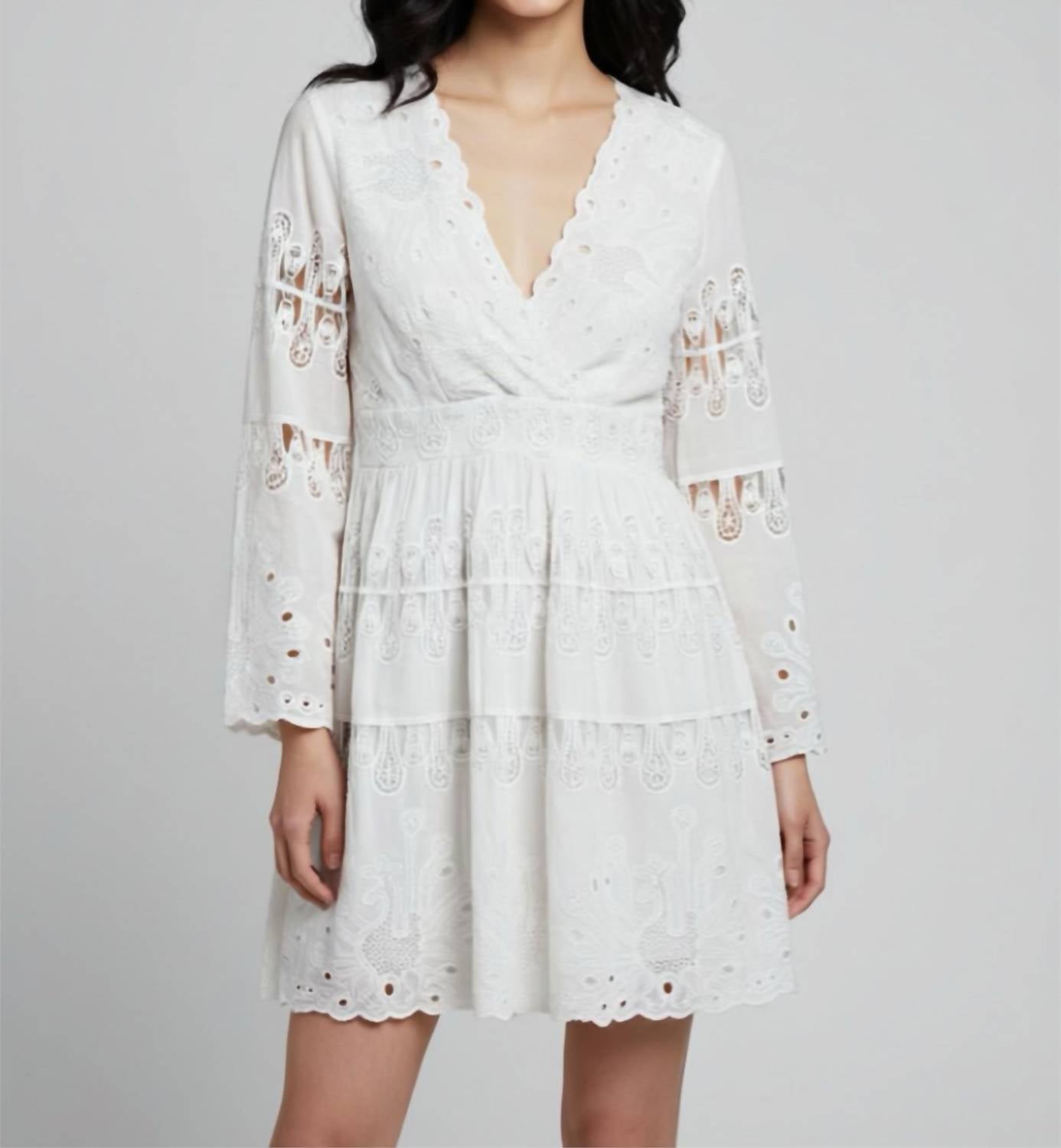 SAIL to SABLE Summer Eyelet Dress in white - women's dress - view 6