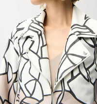 Joseph Ribkoff - Abstract Faux Suede Swing Jacket