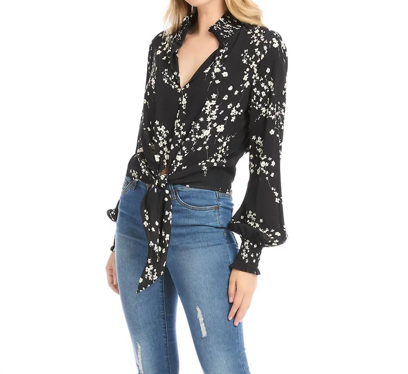 Karen Kane - Tierney Tie-front Top