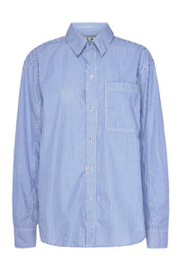 AMO Ruthie Oversized Stripe Shirt in blue multi - women's shirt - view 5