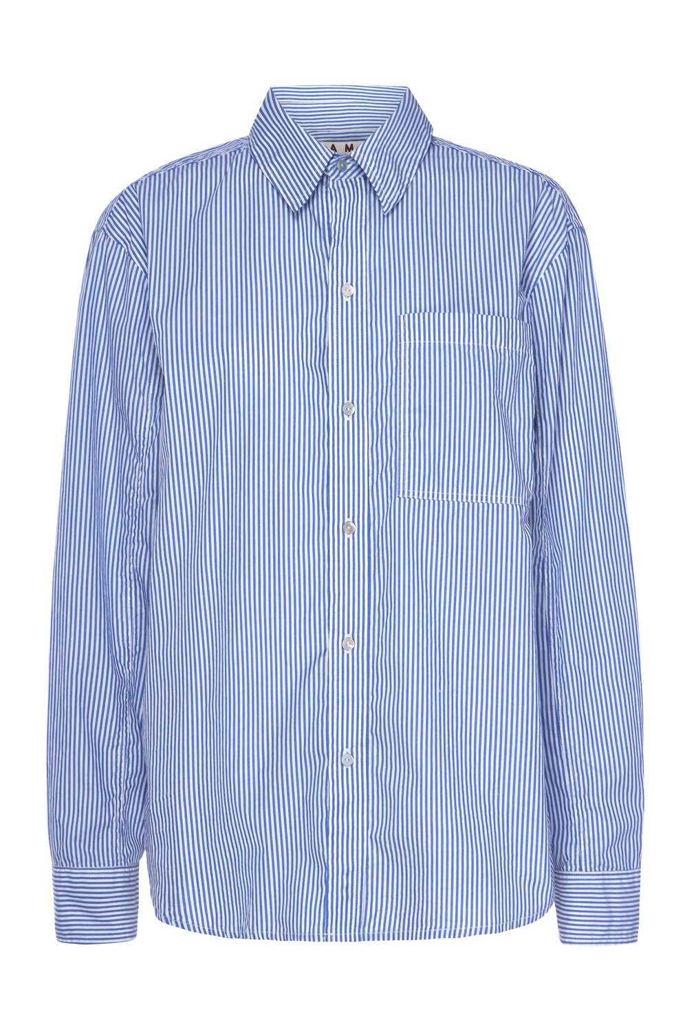 AMO Ruthie Oversized Stripe Shirt in blue multi - women's shirt - view 5