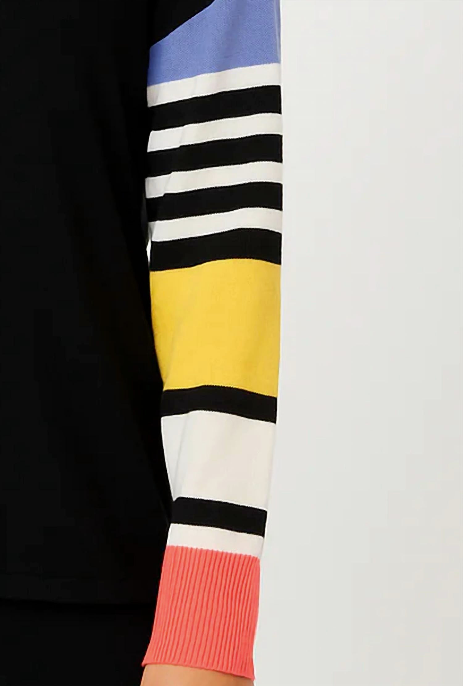 Angel Apparel - Stripe Long Sleeve Scoop Neck Top
