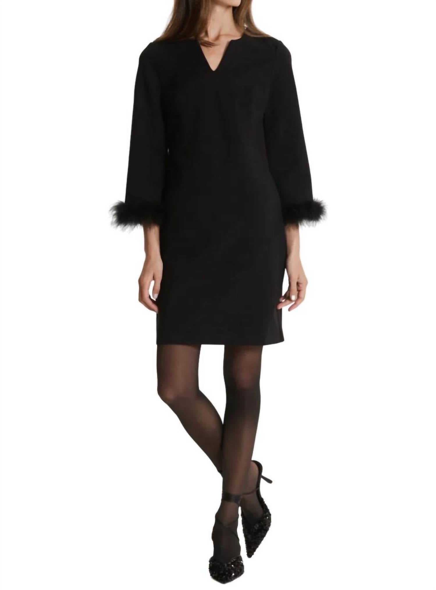 Chelsea Ponte Feathers Dress