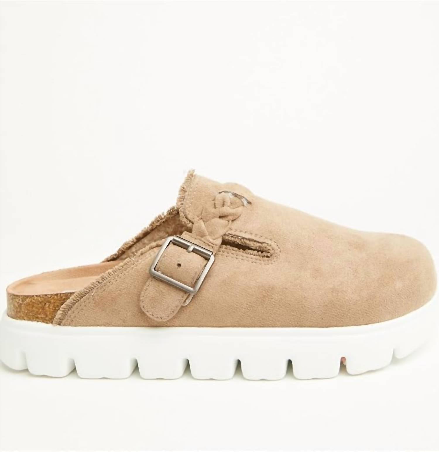 Very G - Women's Cali Faux Suede Clog With Braided Trim