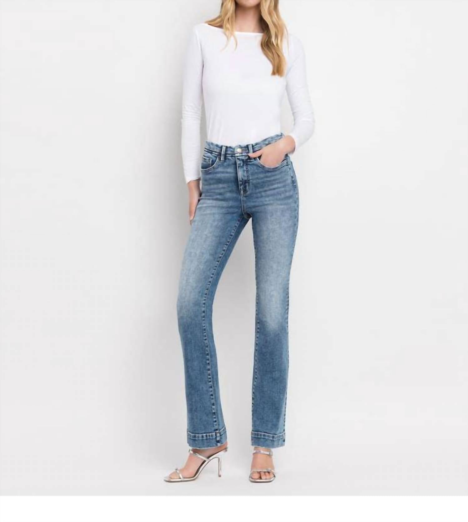 Lovervet - Tummy Control High Rise Bootcut Jeans - Plus Size